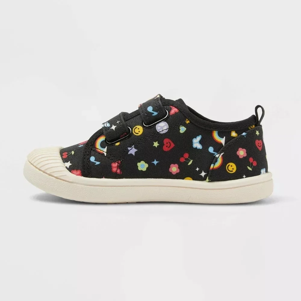 Cat & Jack Parker Canvas Sneakers 5T Black/Red Toddler – New With Tags